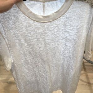 Lululemon All Yours Boyfriend Tee - White - size 8